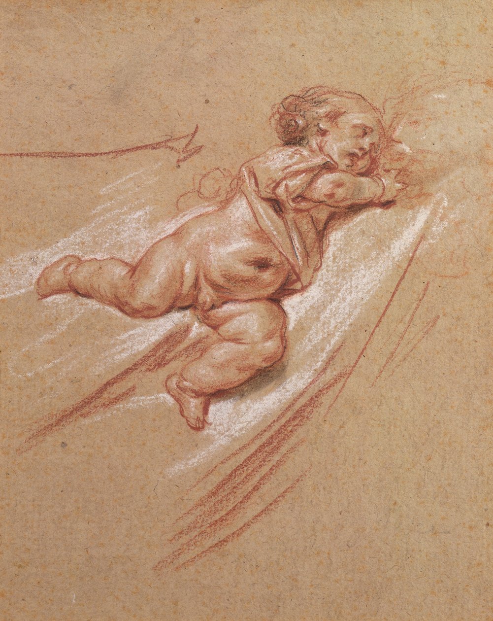 Uma criança (giz sobre papel) de Jean Baptiste Greuze