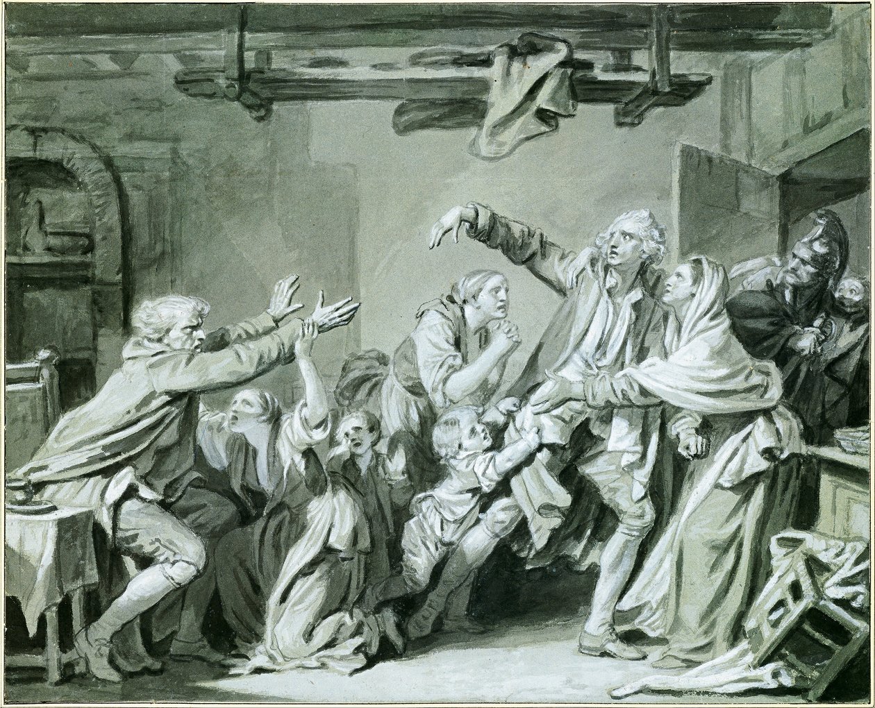 Um pai amaldiçoa o seu filho ingrato de Jean Baptiste Greuze