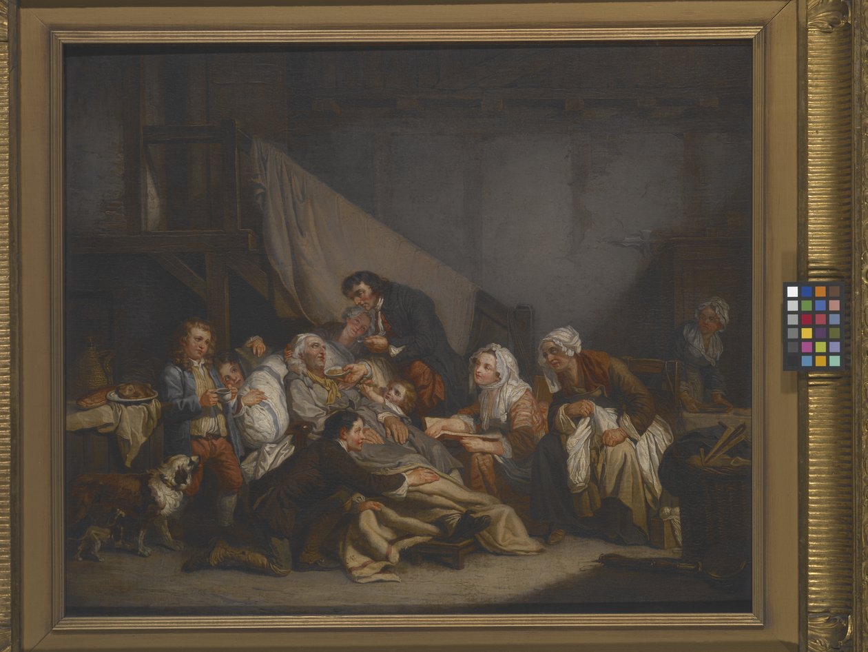 Morte de um velho (óleo sobre tela) de Jean Baptiste Greuze