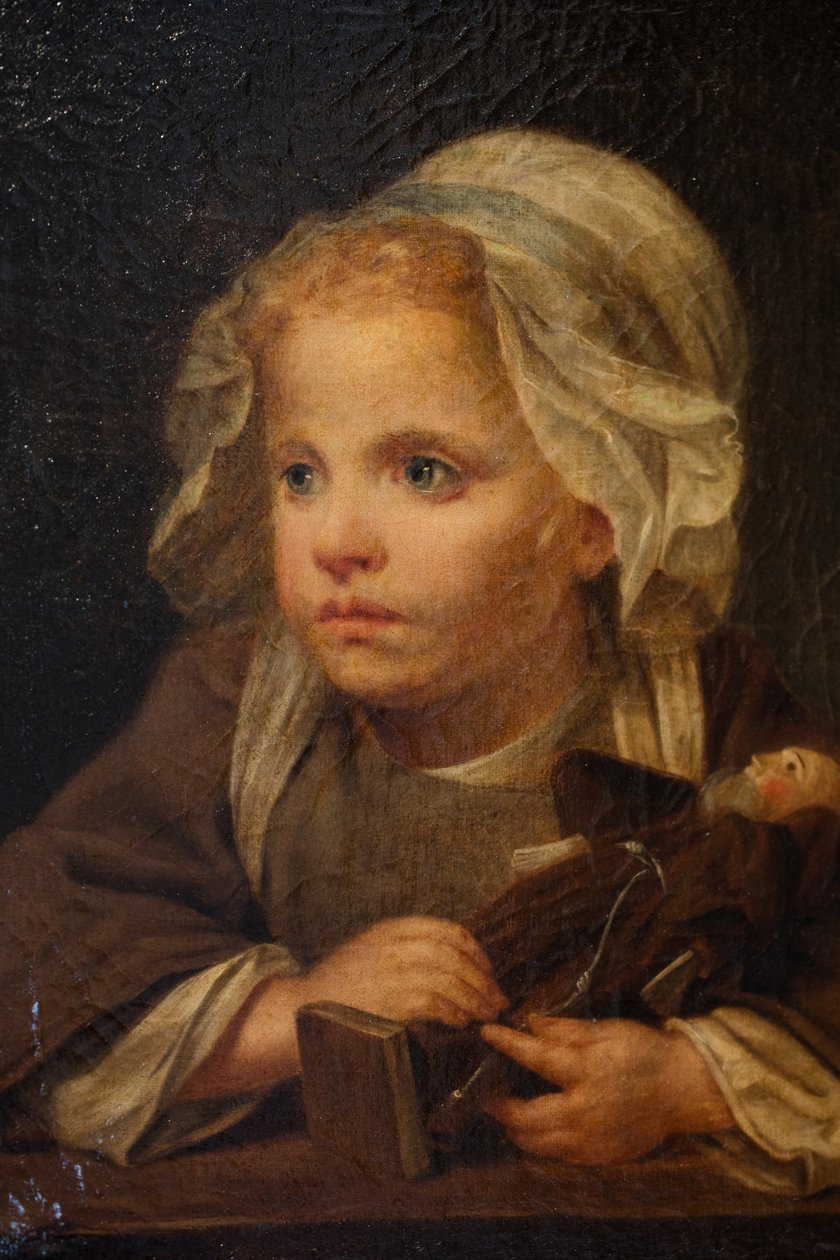 Menina com capuchinho, pormenor de Jean Baptiste Greuze