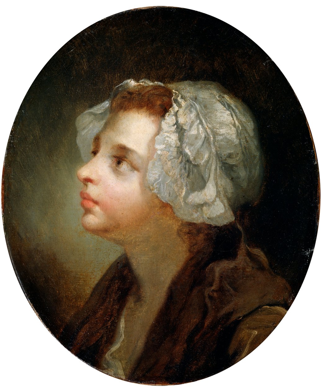 Cabeça de uma menina, século XVIII de Jean Baptiste Greuze