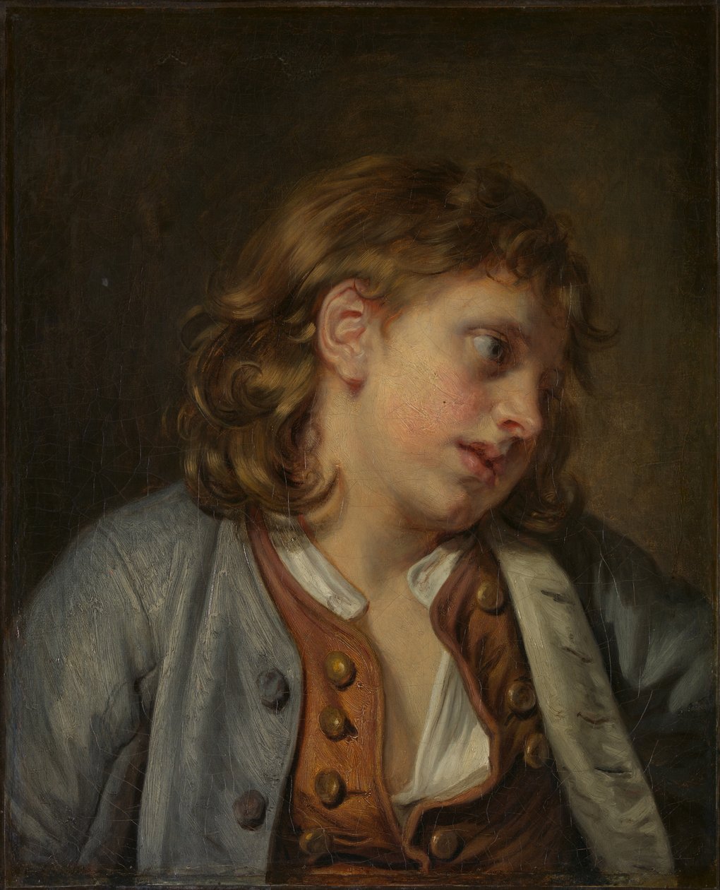 Cabeça de um jovem rapaz, 1763. de Jean Baptiste Greuze