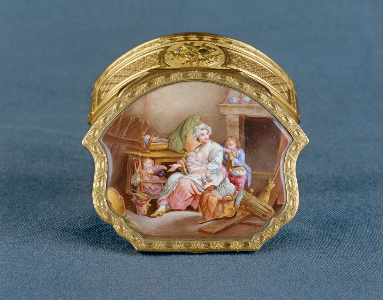 Jean-Marie TironSnuffbox: "A Scilence ou A Boa Mãe" segundo J. -B. Greuze1766-1767 ... de Jean Baptiste Greuze