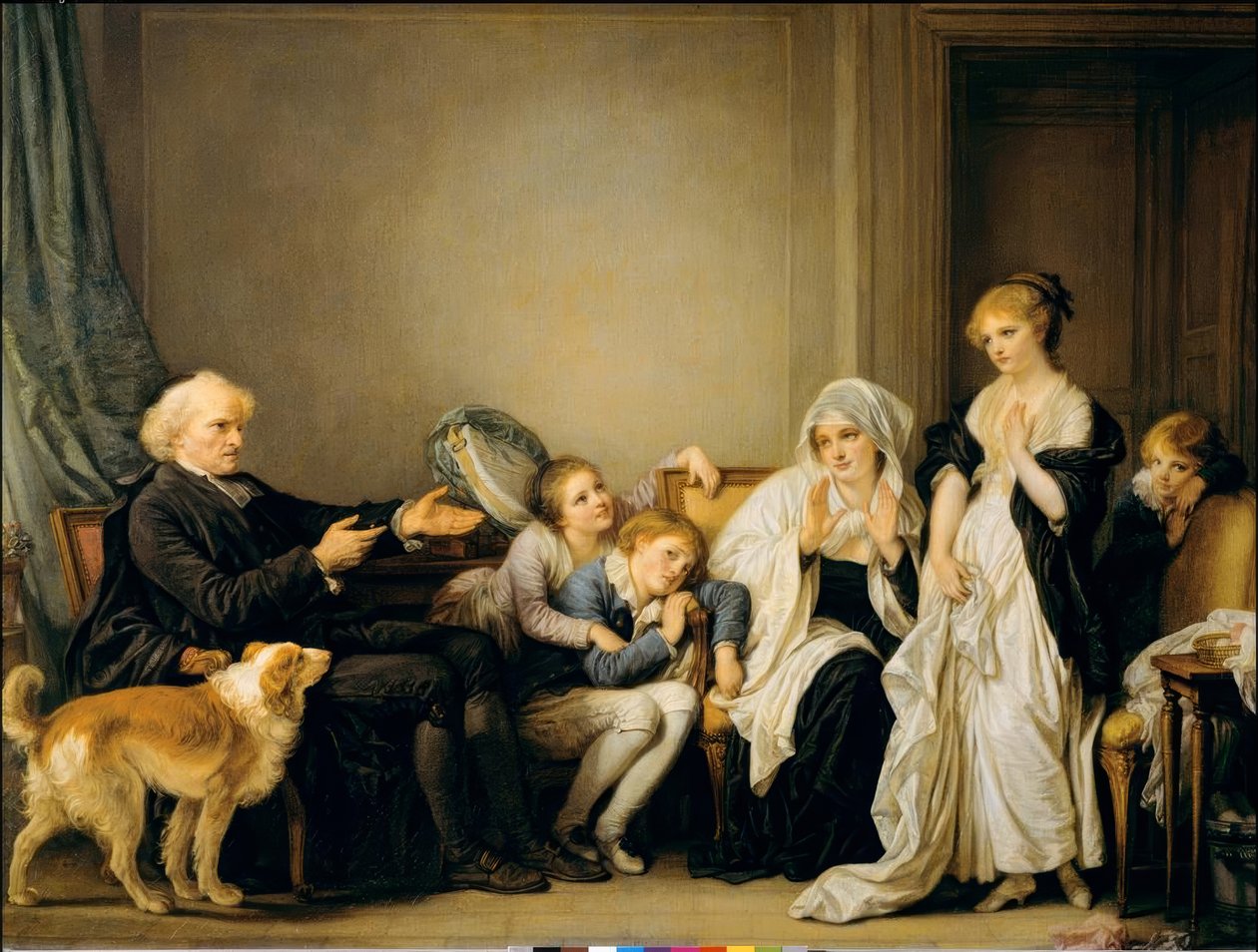 A viúva e seu pastor de Jean Baptiste Greuze