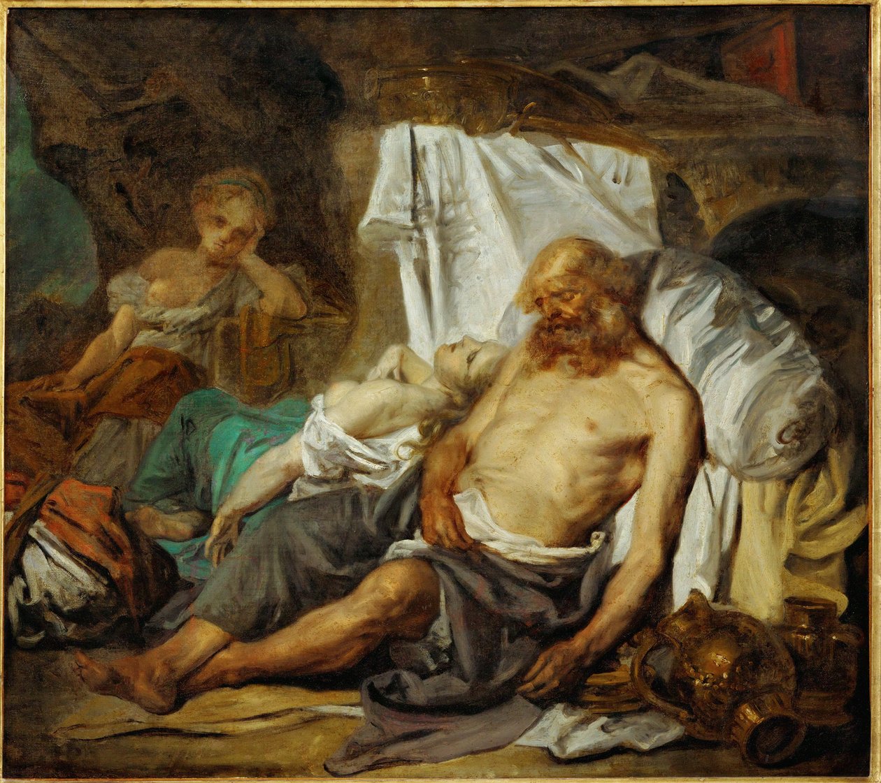Ló e as suas filhas ... de Jean Baptiste Greuze