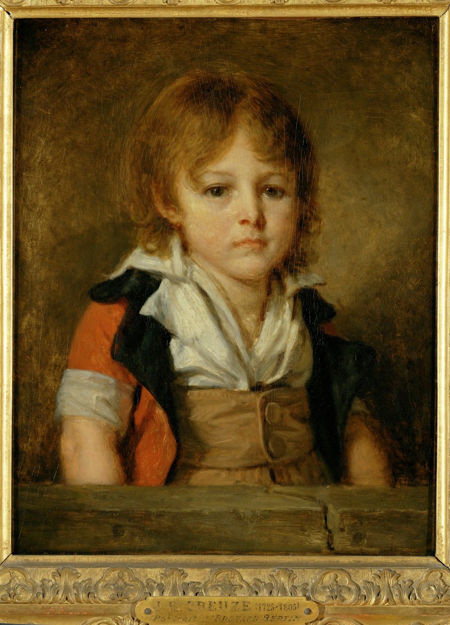 O Sr. Bertin em criança, mais tarde pintor e jornalista ... de Jean Baptiste Greuze