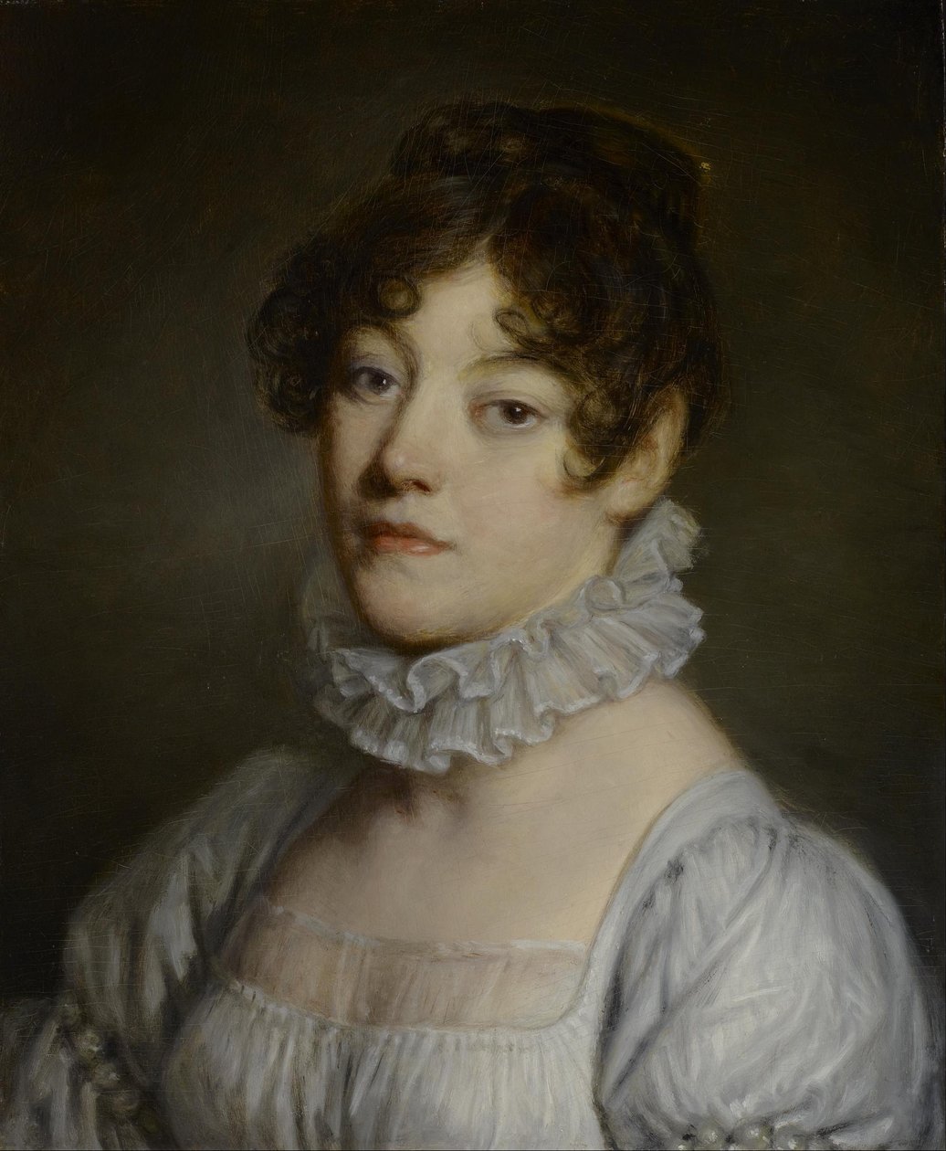 Retrato de uma jovem mulher de Jean Baptiste Greuze