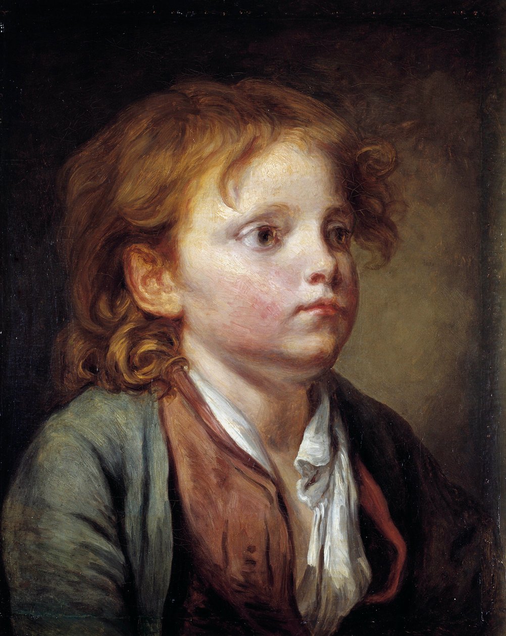 Retrato de um rapazinho Pintura de Jean-Baptiste Greuze (1725-1805). Século XVIII. Dim. 0,40x0,32 m. Chantilly, Musee Conde - Retrato de um rapazinho. Pintura de Jean-Baptiste Greuze (1725-1805). Século XVIII. 0,40 x 0,32 m. Museu Conde, Chantilly, Fra de Jean Baptiste Greuze
