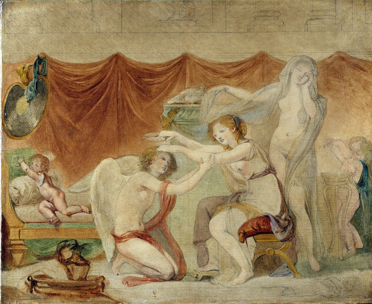 Psique coroando o Amor de Jean Baptiste Greuze