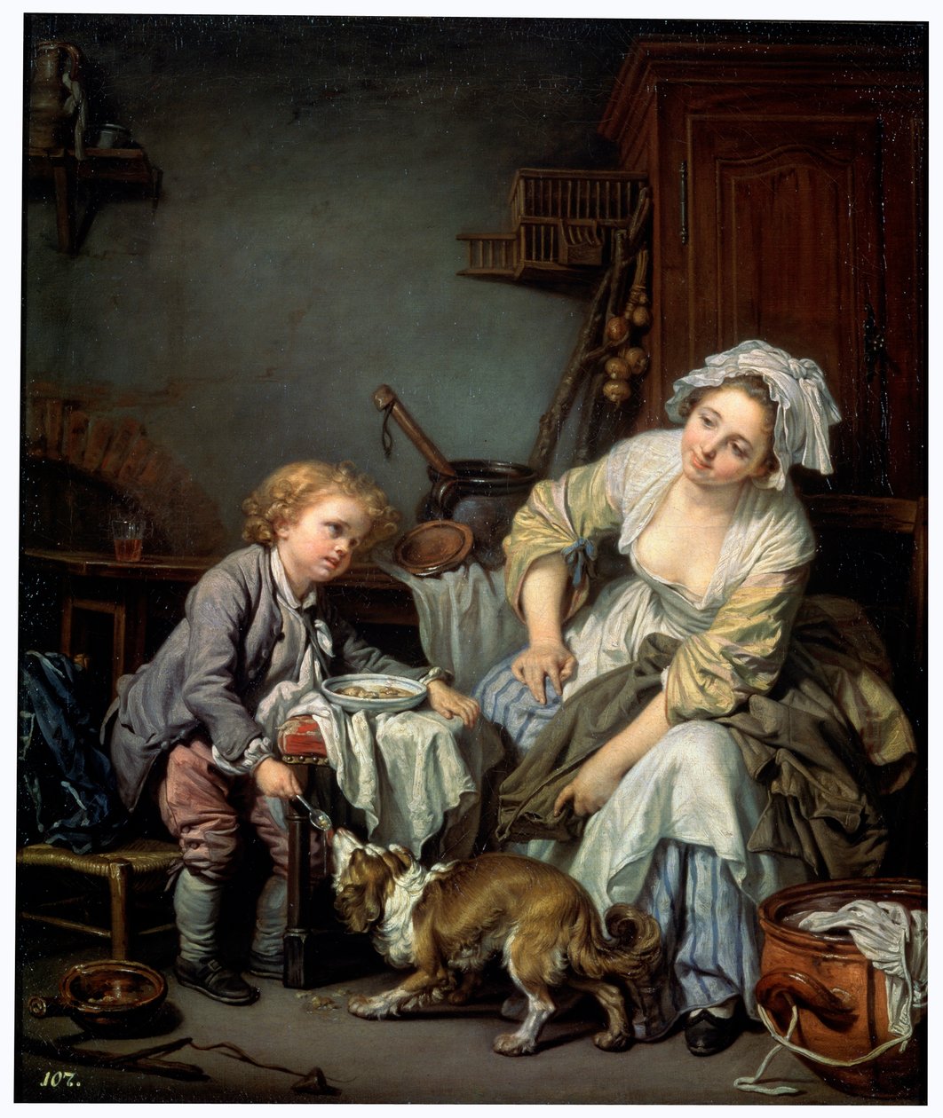 Criança mimada, 1765. de Jean Baptiste Greuze