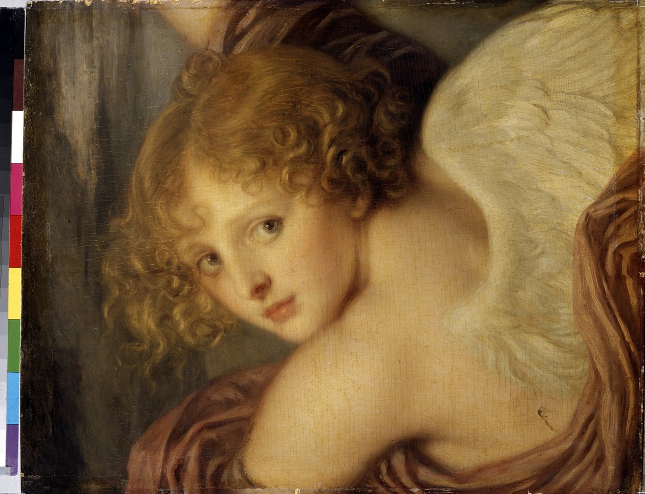 ""Tete de cupidon"" (Cabeça de Cupido) Pintura de Jean Baptiste Greuze (1725-1805) 1786 Museu Hermitage São Petersburgo de Jean Baptiste Greuze