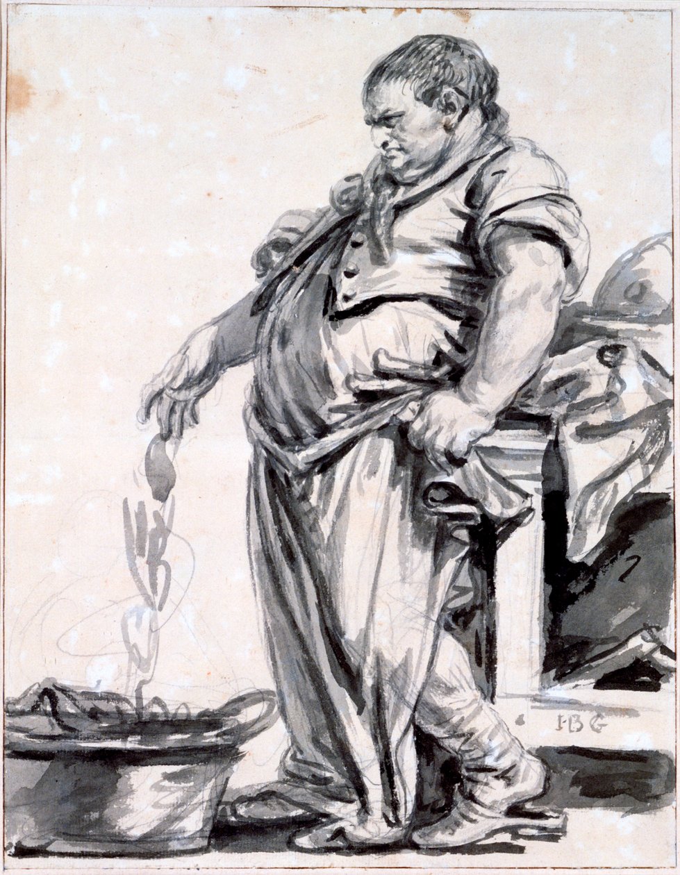 O açougueiro, c1745-1805 de Jean Baptiste Greuze