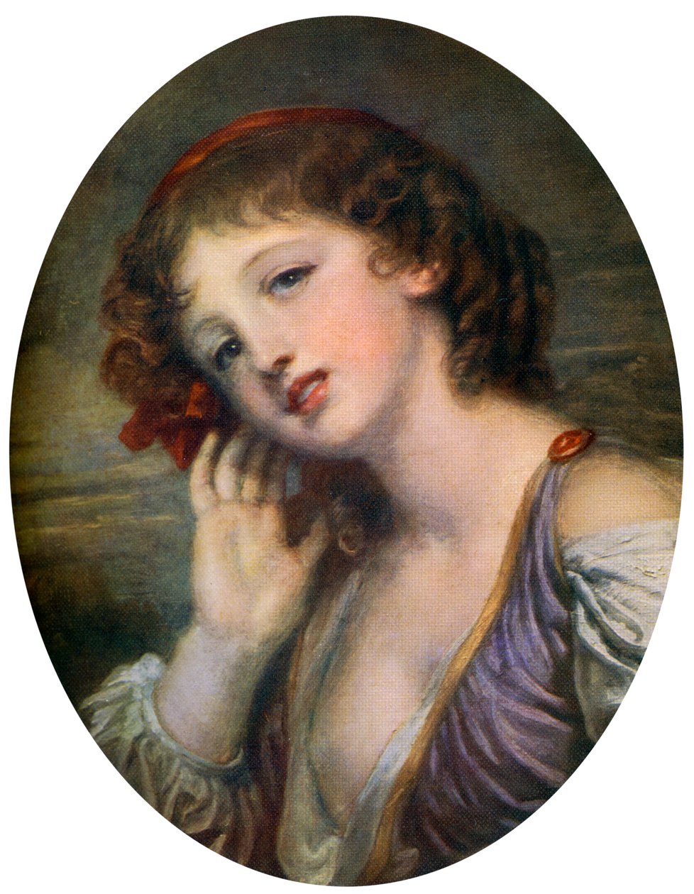 A menina que escuta, século XVIII, 1912. de Jean Baptiste Greuze