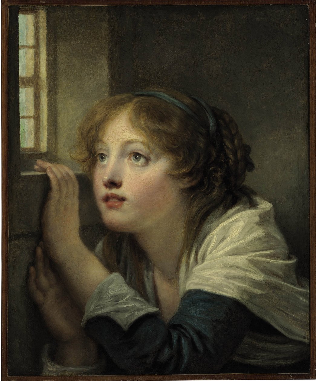 Jovem rapariga à janela de Jean Baptiste Greuze