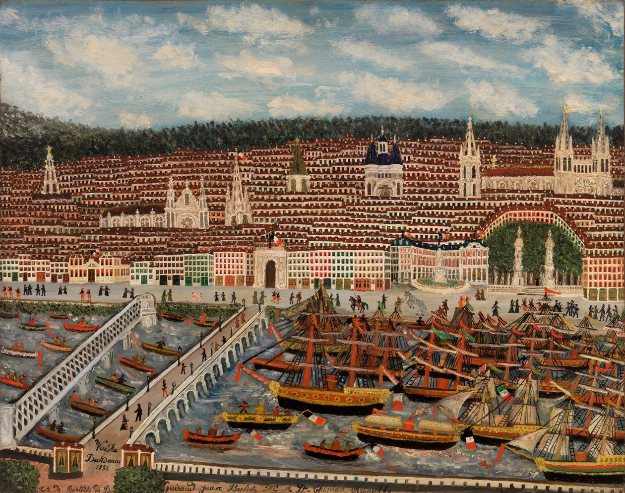 Vista de Bordeaux, 1884 de Jean Baptiste Guiraud