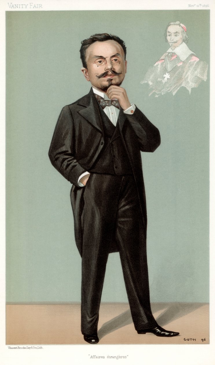 Affaires Etrangeres, Gabriel Hanotaux, estadista francês, 1896 de Jean Baptiste Guth