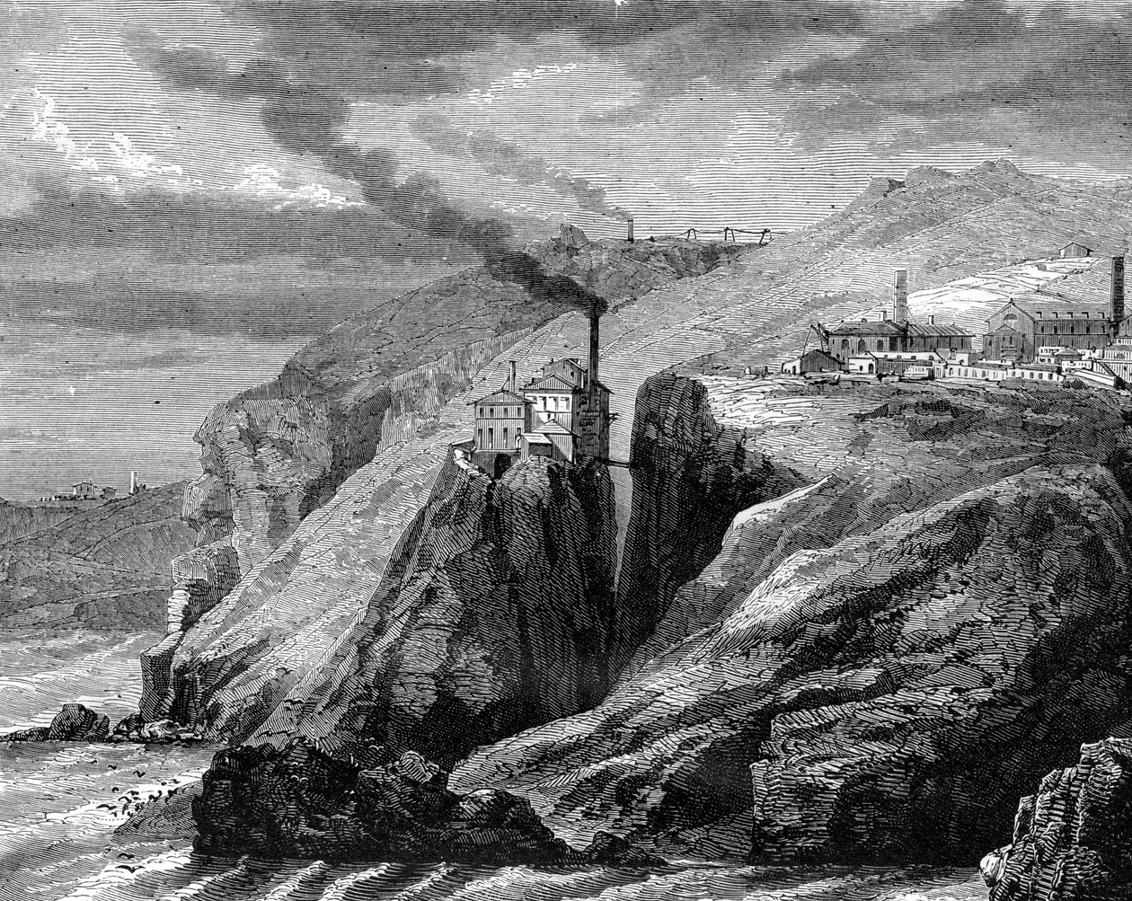 Uma vista de Cornualha, Inglaterra, século XIX. de Jean Baptiste Henri Durand Brager