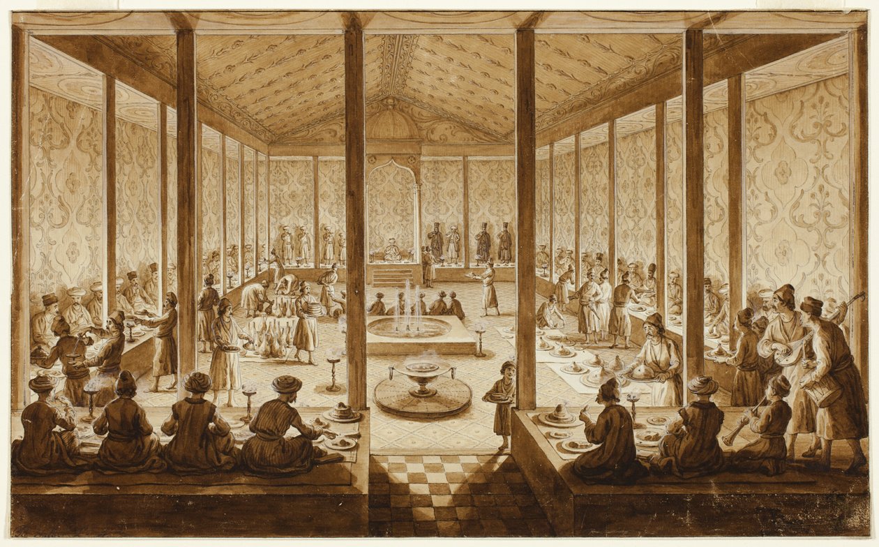 Cena do Banquete Oriental de Jean Baptiste Hilaire