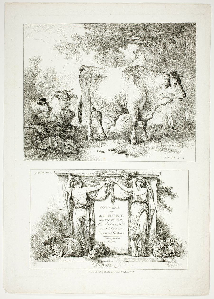 Placa Um de 38 de Oeuvres de J. B. Huet de Jean Baptiste Huet