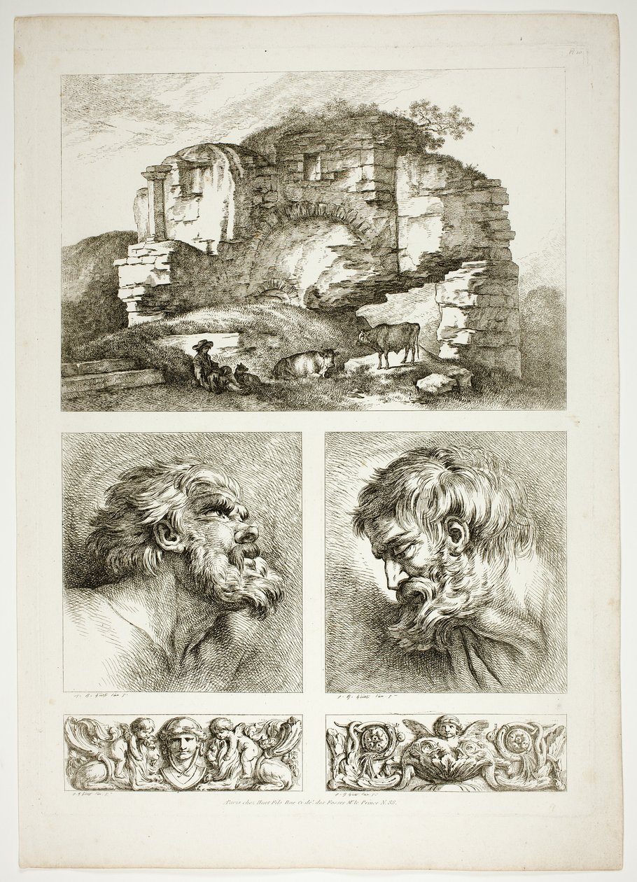 Placa dez de 38 de Oeuvres de J. B. Huet de Jean Baptiste Huet