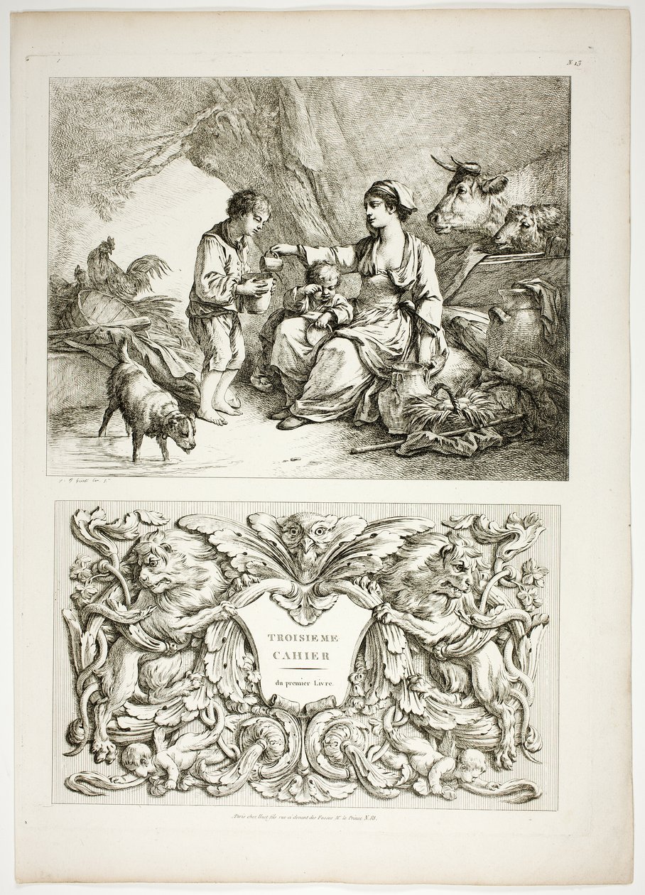 Placa Treze de 38 de Oeuvres de J. B. Huet de Jean Baptiste Huet