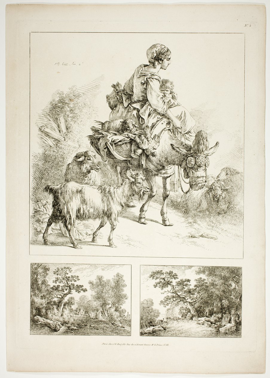 Placa Dois de 38 de Oeuvres de J. B. Huet de Jean Baptiste Huet