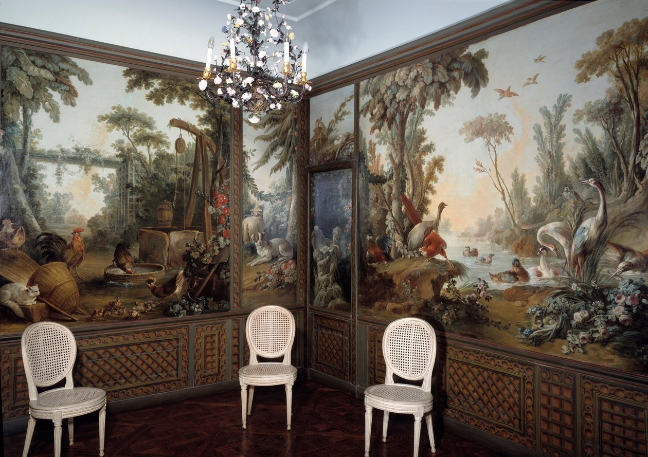 Vista da sala Demarteau decorada por Jean Baptiste Huet (1745-1811) de Jean Baptiste Huet