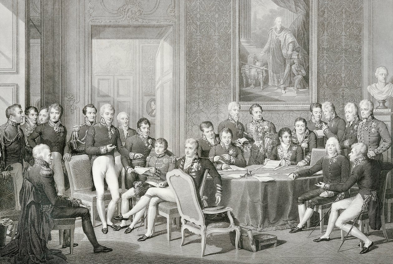 Participantes do Congresso de Viena em 1814-1815 de Jean Baptiste Isabey