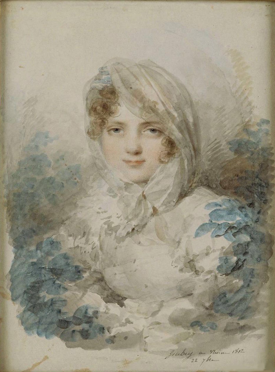 Retrato de Ekaterina Pavlovna Bagration 1783-1857, não Skavronska de Jean Baptiste Isabey