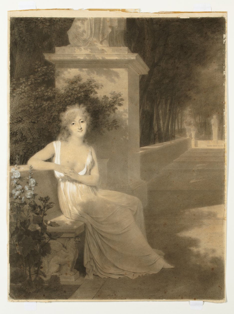 Retrato de Thérésa Tallien como musa da poesia de Jean Baptiste Isabey