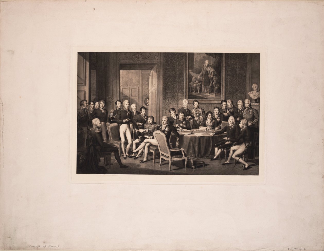 O Congresso de Viena, c. 1815 de Jean Baptiste Isabey