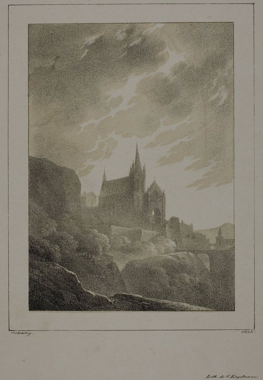 Vista de uma Igreja de Jean Baptiste Isabey