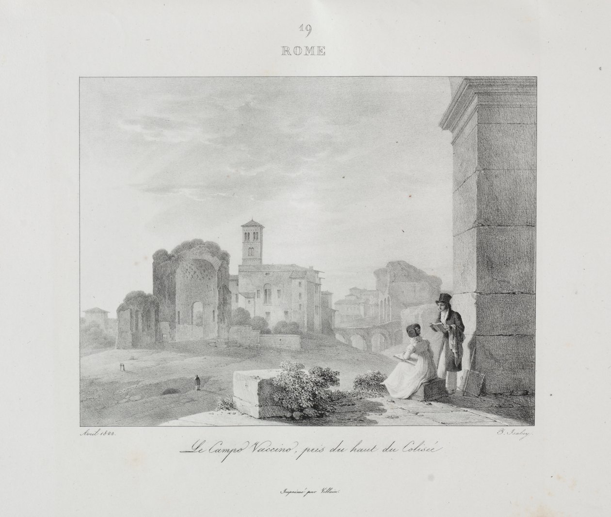 Viagem à Itália em 1822 de Jean Baptiste Isabey
