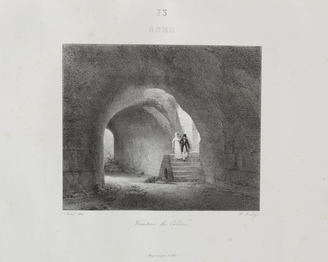 Viaje para a Itália em 1822, 1833. de Jean Baptiste Isabey