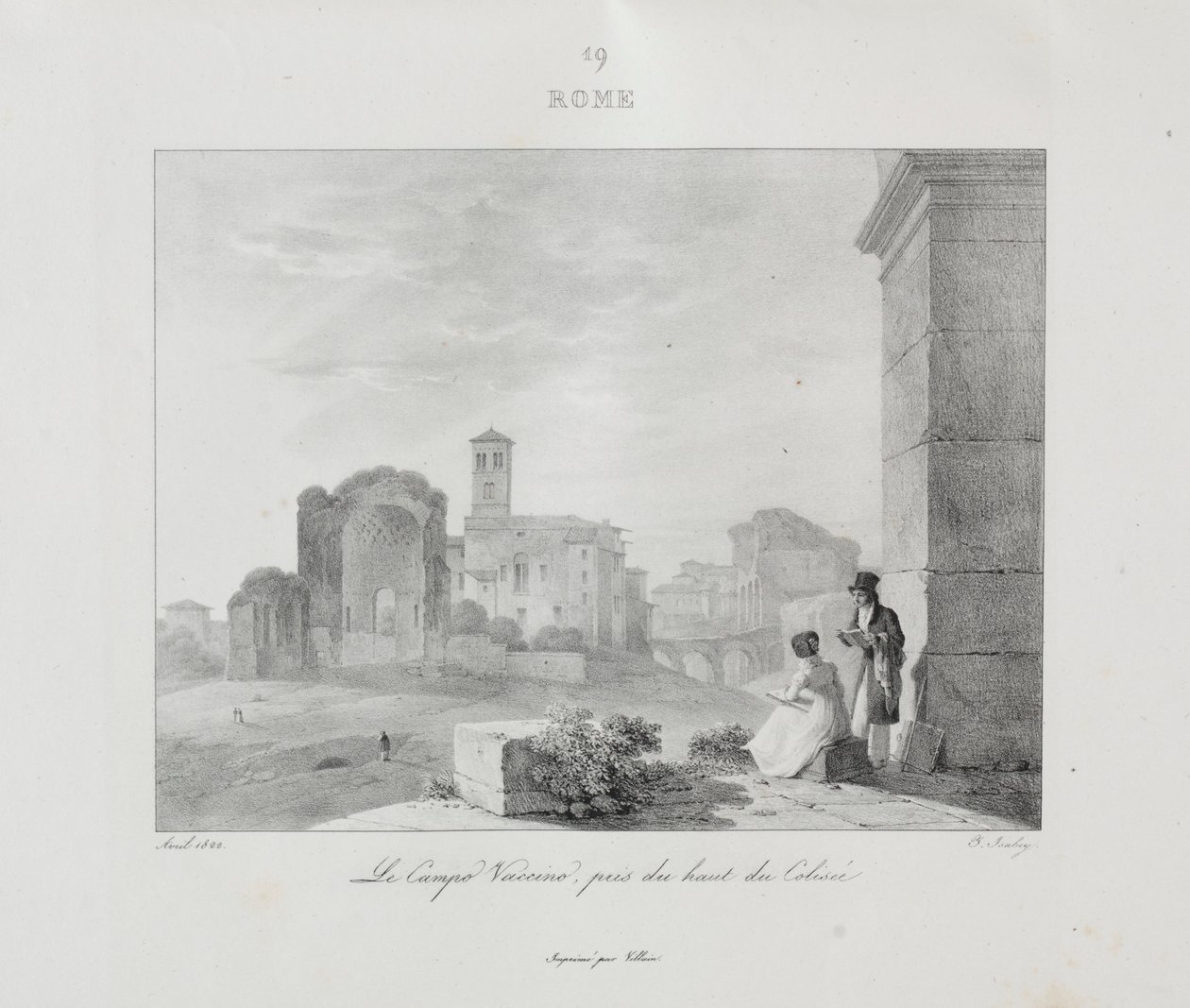 Viaje para a Itália em 1822, 1833. de Jean Baptiste Isabey