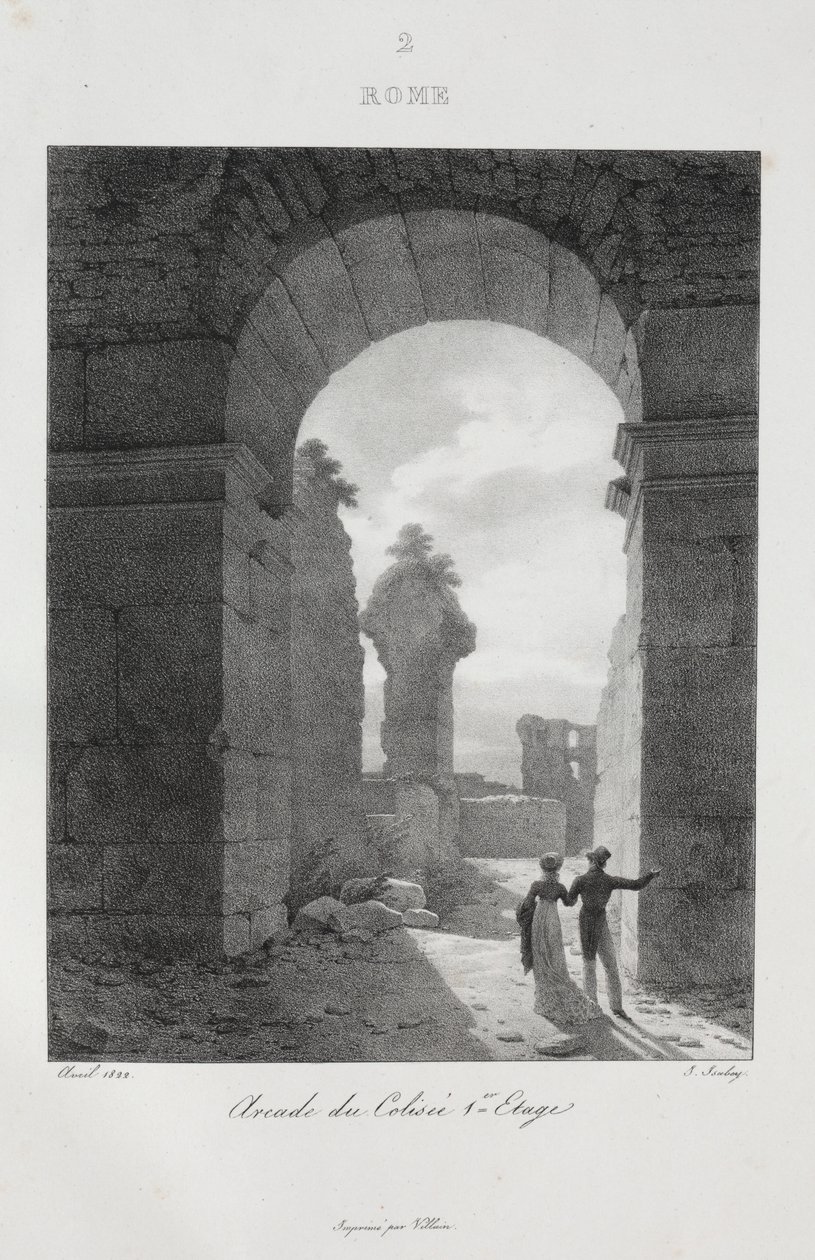 Viaje para a Itália em 1822, 1833. de Jean Baptiste Isabey