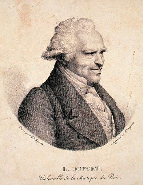 Jean-Louis Duport (1749-1819) gravado por Madame Augustin (litho) de Jean Baptiste Jacques (after) Augustin