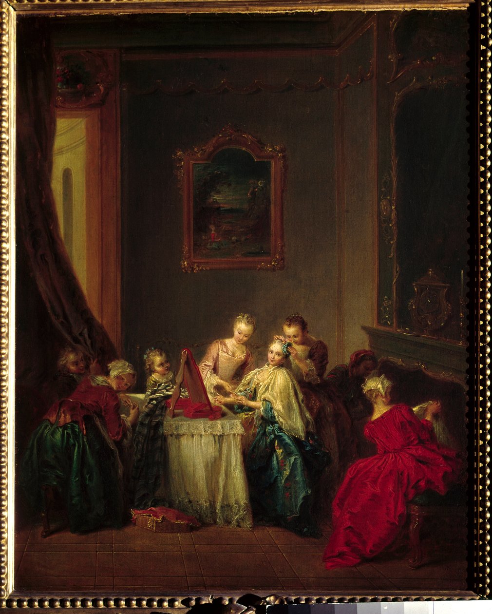 La toilette Painting de Jean Baptiste Pater (1695-1736) Século XVIII Sol. 0,47x0,37 m Paris, Musee du Louvre de Jean Baptiste Joseph Pater