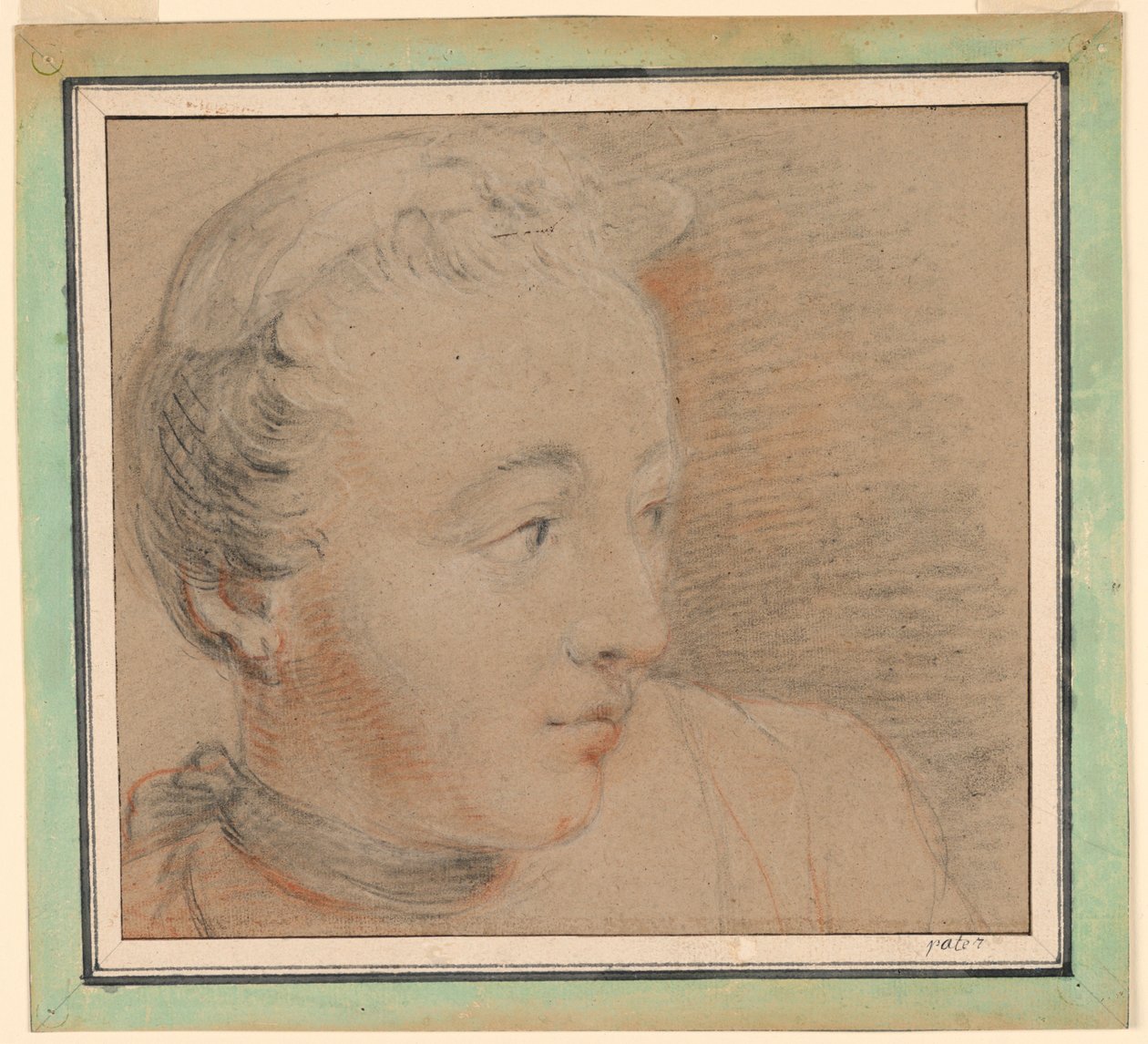 Retrato de uma mulher de Jean Baptiste Joseph Pater
