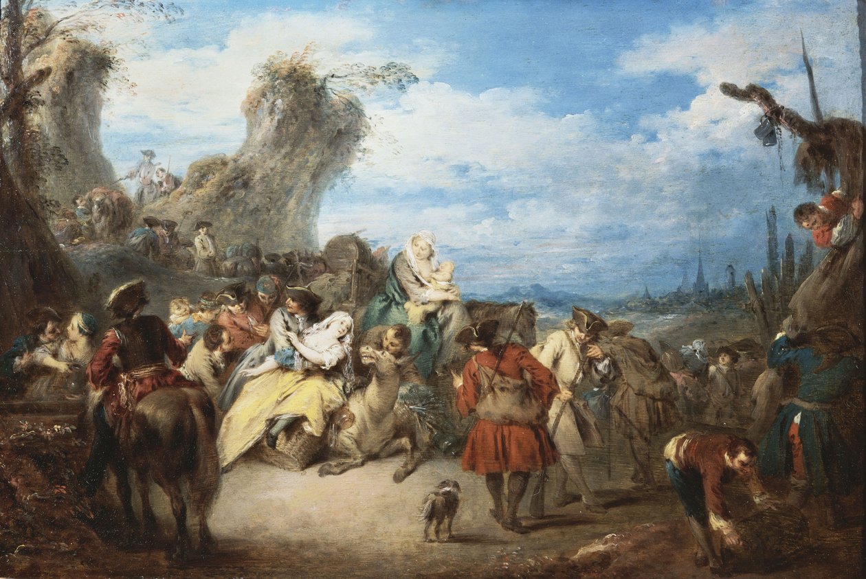 A marcha das tropas, chamada guerra de Jean Baptiste Joseph Pater