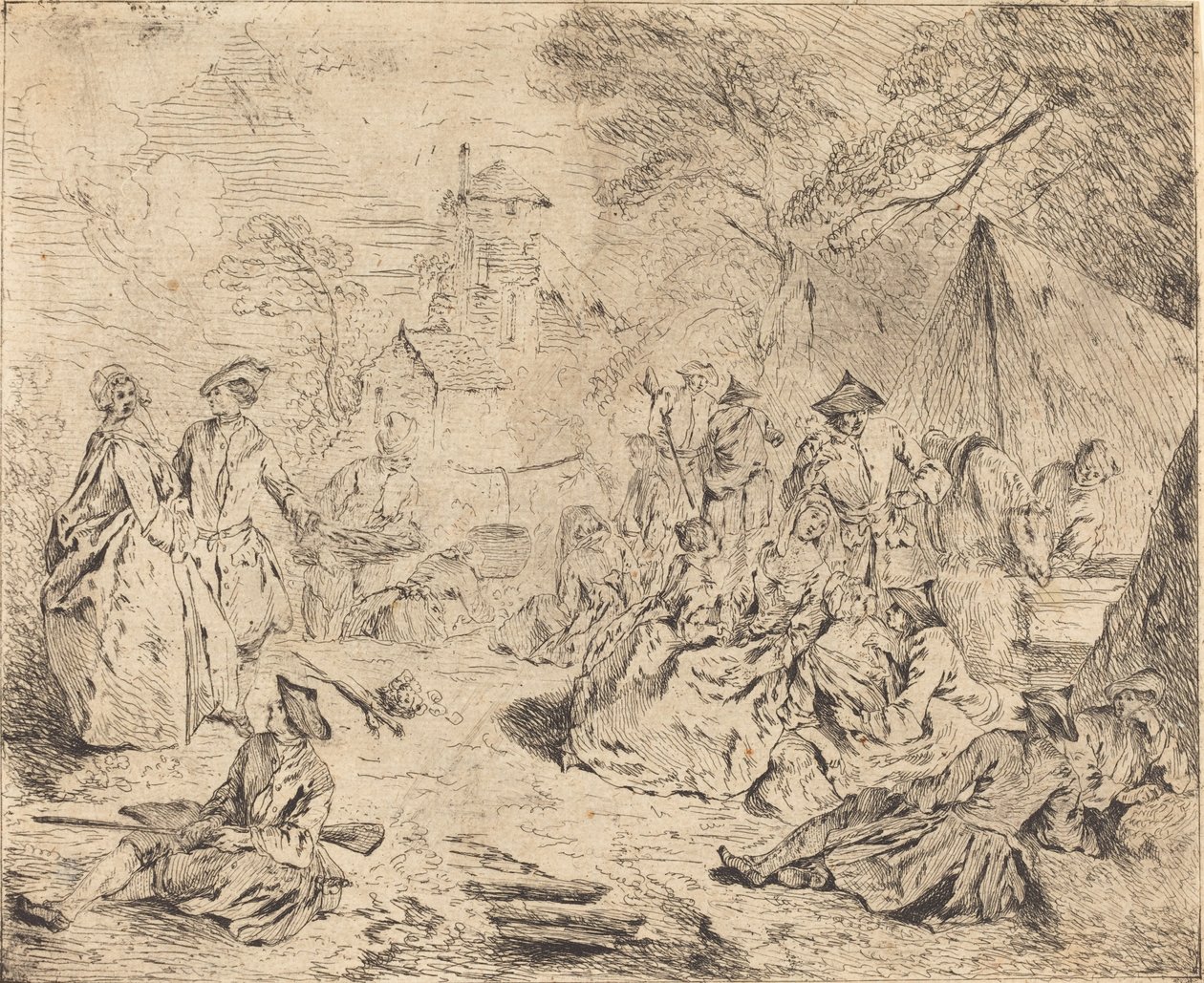 Descanso das tropas de Jean Baptiste Joseph Pater