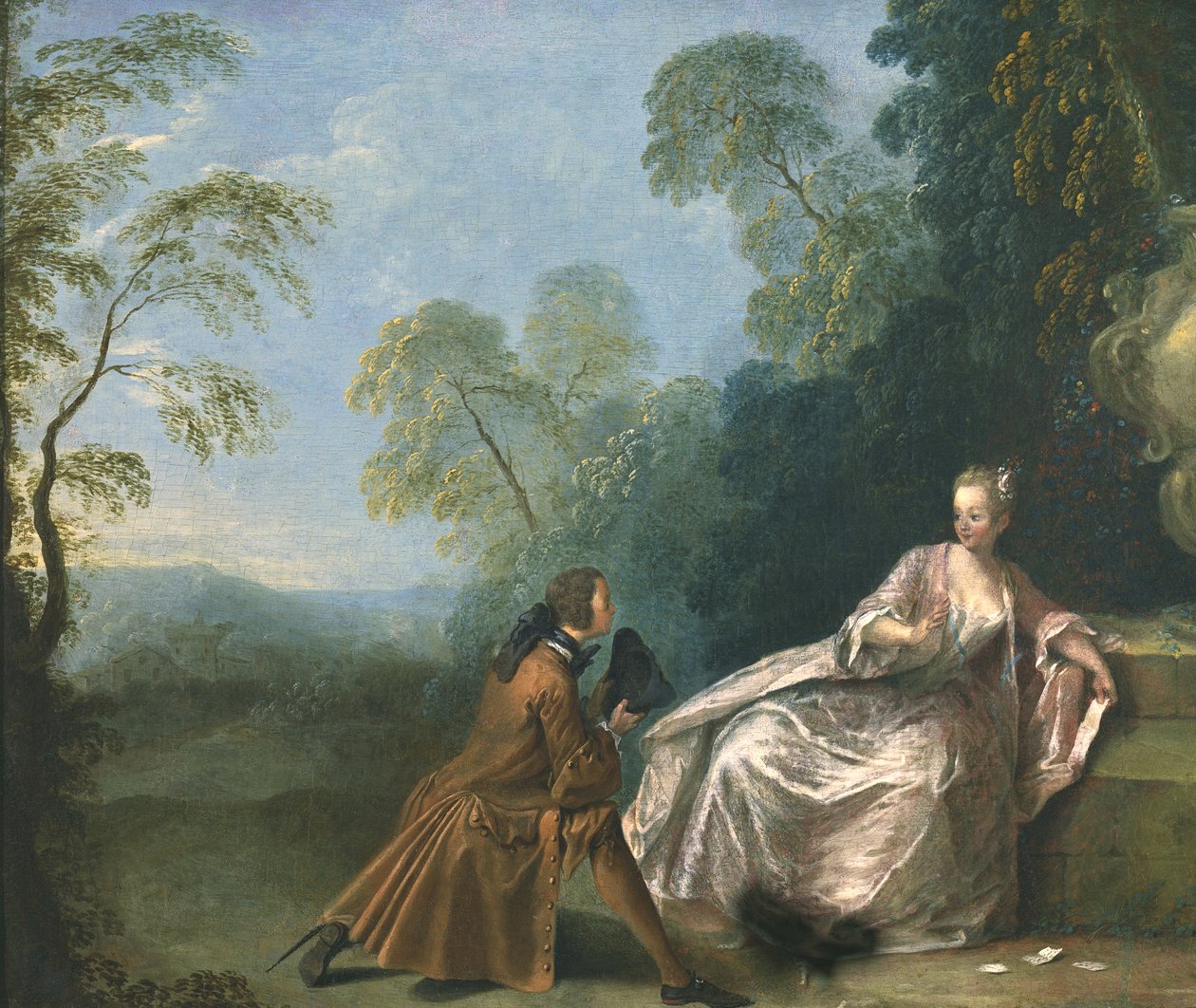 Uma conversa galante de Jean Baptiste Joseph Pater