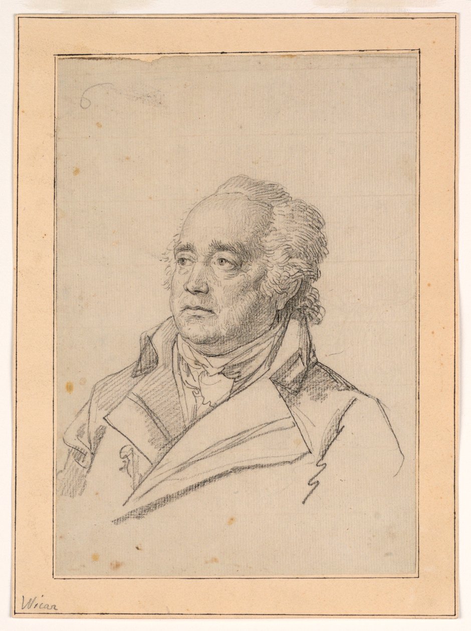 Retrato de um homem, Giuseppe Valadier de Jean Baptiste Joseph Wicar