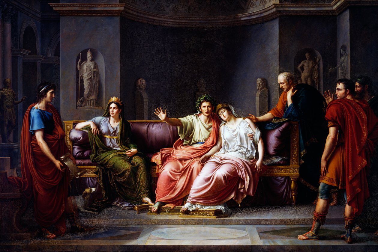 Virgil lendo o sexto canto de Aeneid de Jean Baptiste Joseph Wicar