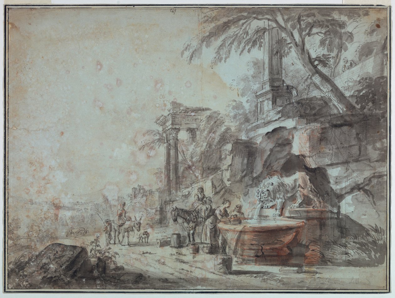 Em uma fonte de Jean Baptiste Lallemand