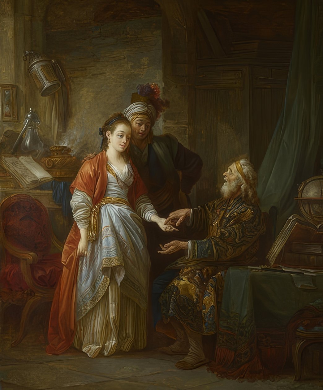 O necromante. Por volta de 1775 de Jean Baptiste Le Prince