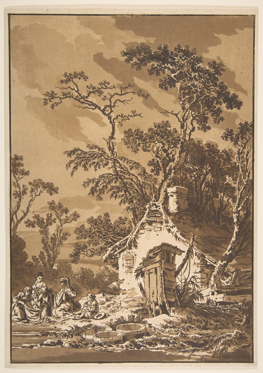 As Lavadeiras As Arruelas, 1771. de Jean Baptiste Le Prince