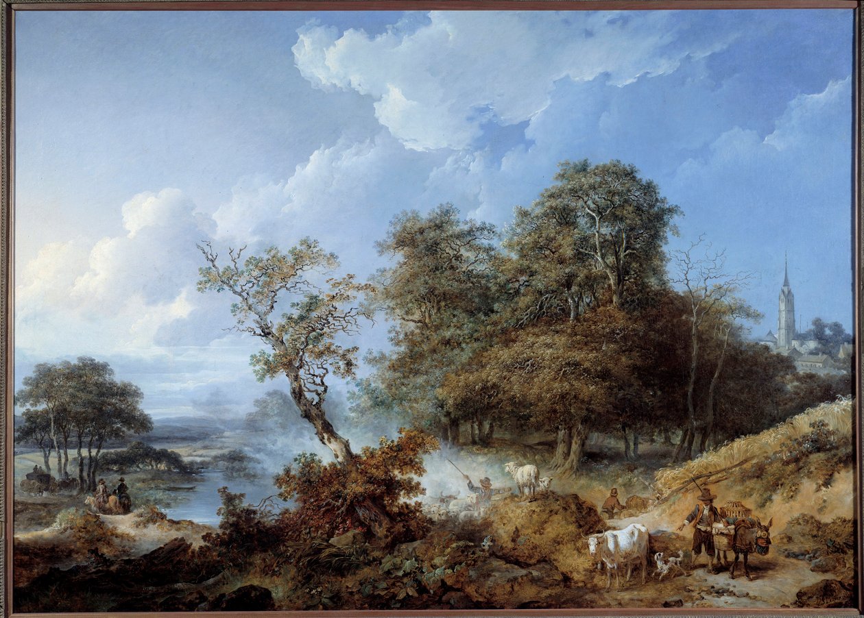 Paisagem anímica. Pintura de Jean Baptiste Leprince (1734-1781) de Jean Baptiste Leprince