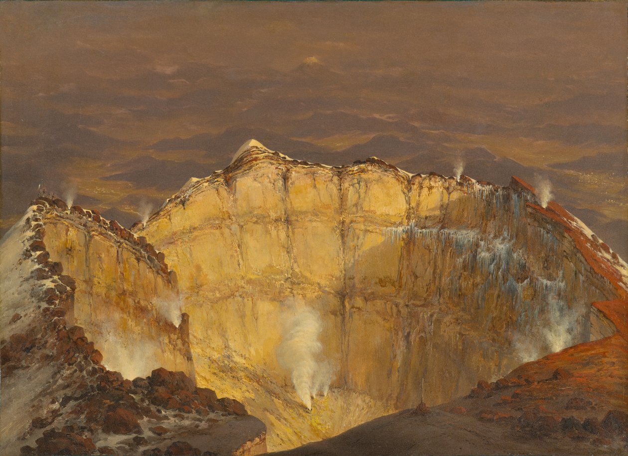 Crater of Popocatépetl, 1833 de Jean Baptiste Louis Gros