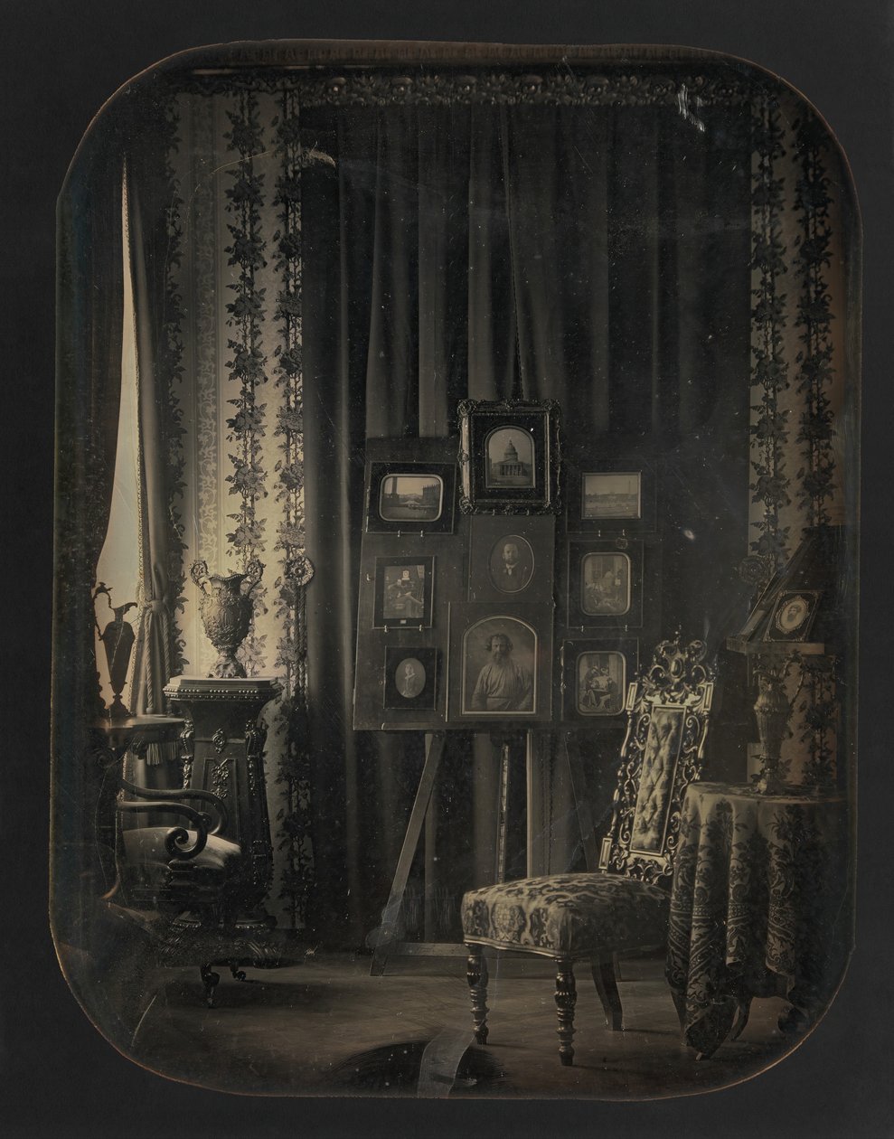 [O Salão do Barão Gros], 1850-57. de Jean Baptiste Louis Gros